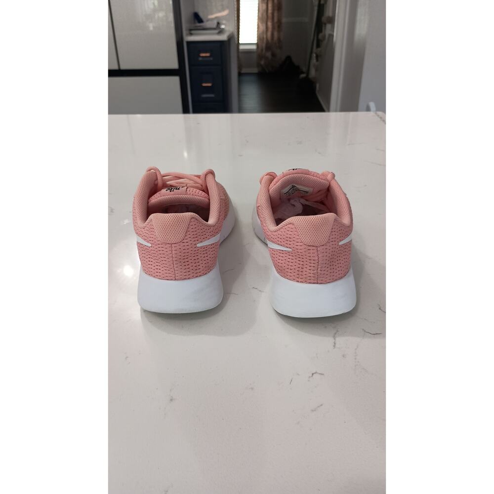 Nike Tijuan pink and white mesh athletic running sneaker Sz 6.5 Y-8 W - Picture 6 of 8